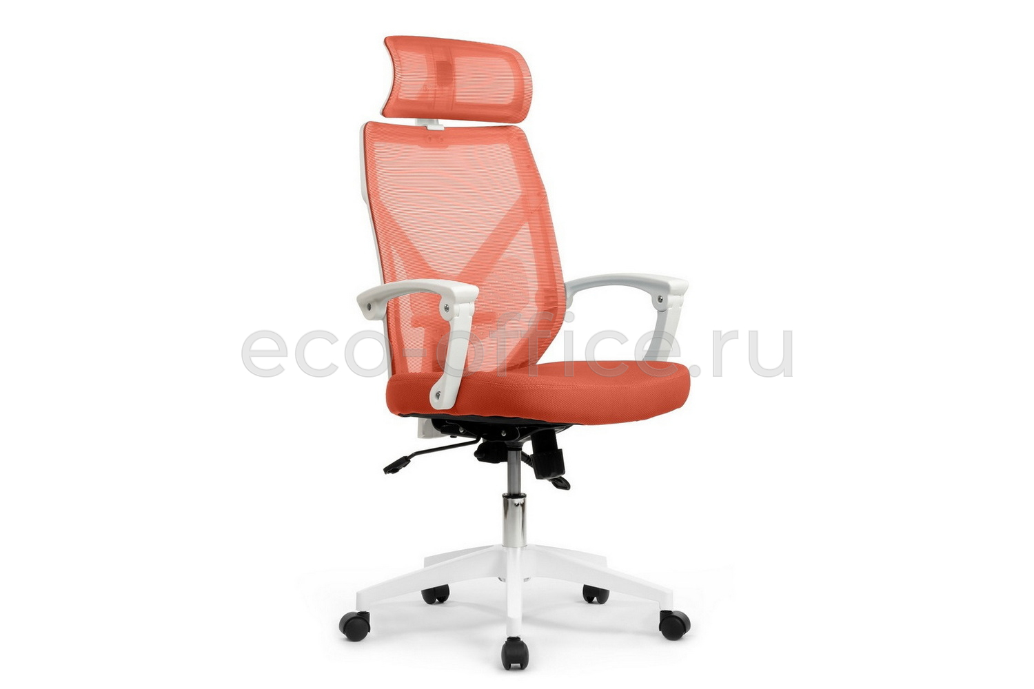 Кресло RV Chair OLIVER W-203 AC Белый пластик / Оранжевая ткань купить в Севастополе