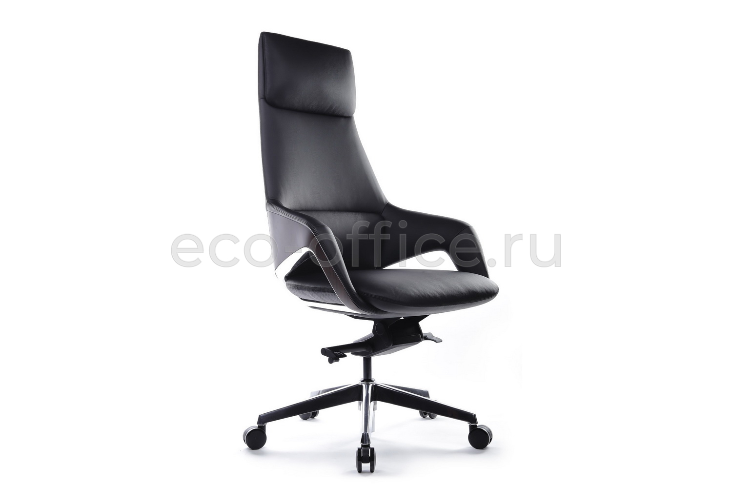 Кресло руководителя RV Design AURA FK005-A Чёрная кожа купить в Севастополе