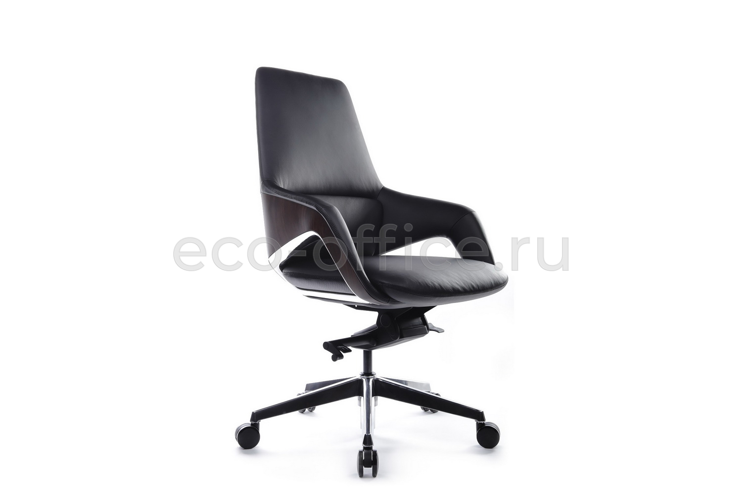 Кресло руководителя RV Design AURA-M FK005-B Чёрная кожа купить в Севастополе