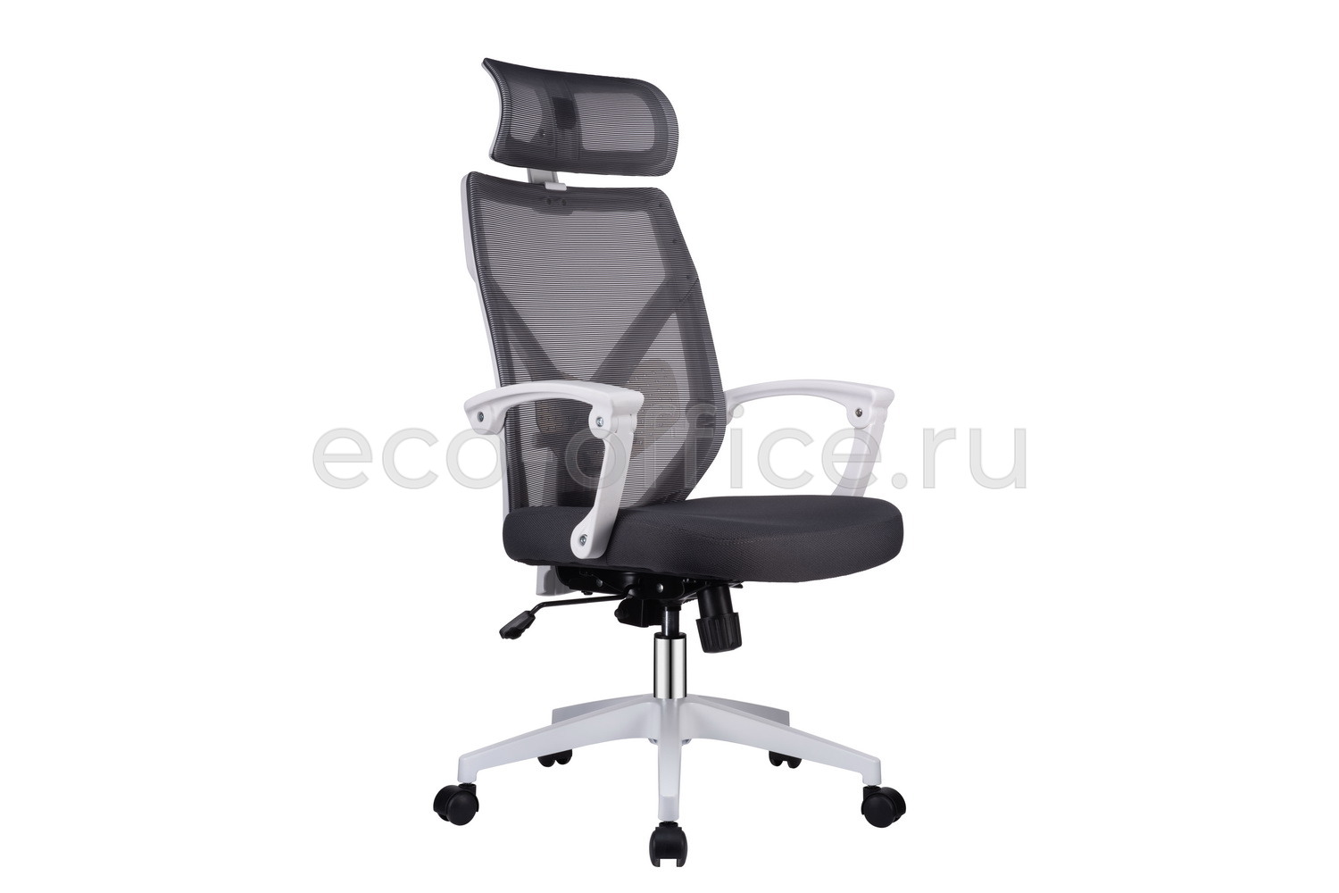 Кресло RV Chair OLIVER W-203 AC Белый пластик / Серая ткань купить в Севастополе
