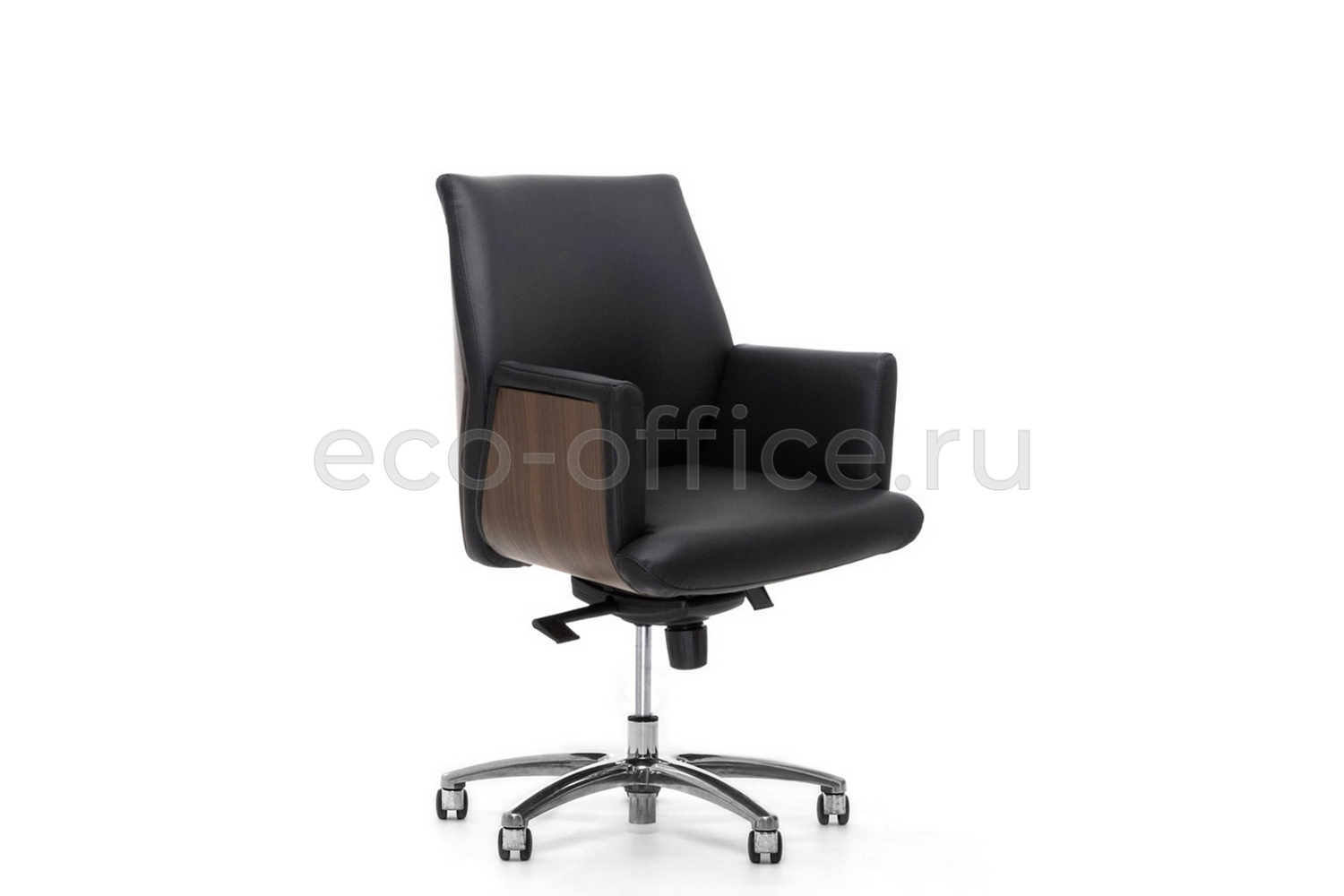 Кресло руководителя Profoffice ZEUS B Орех Чёрная кожа купить в Севастополе