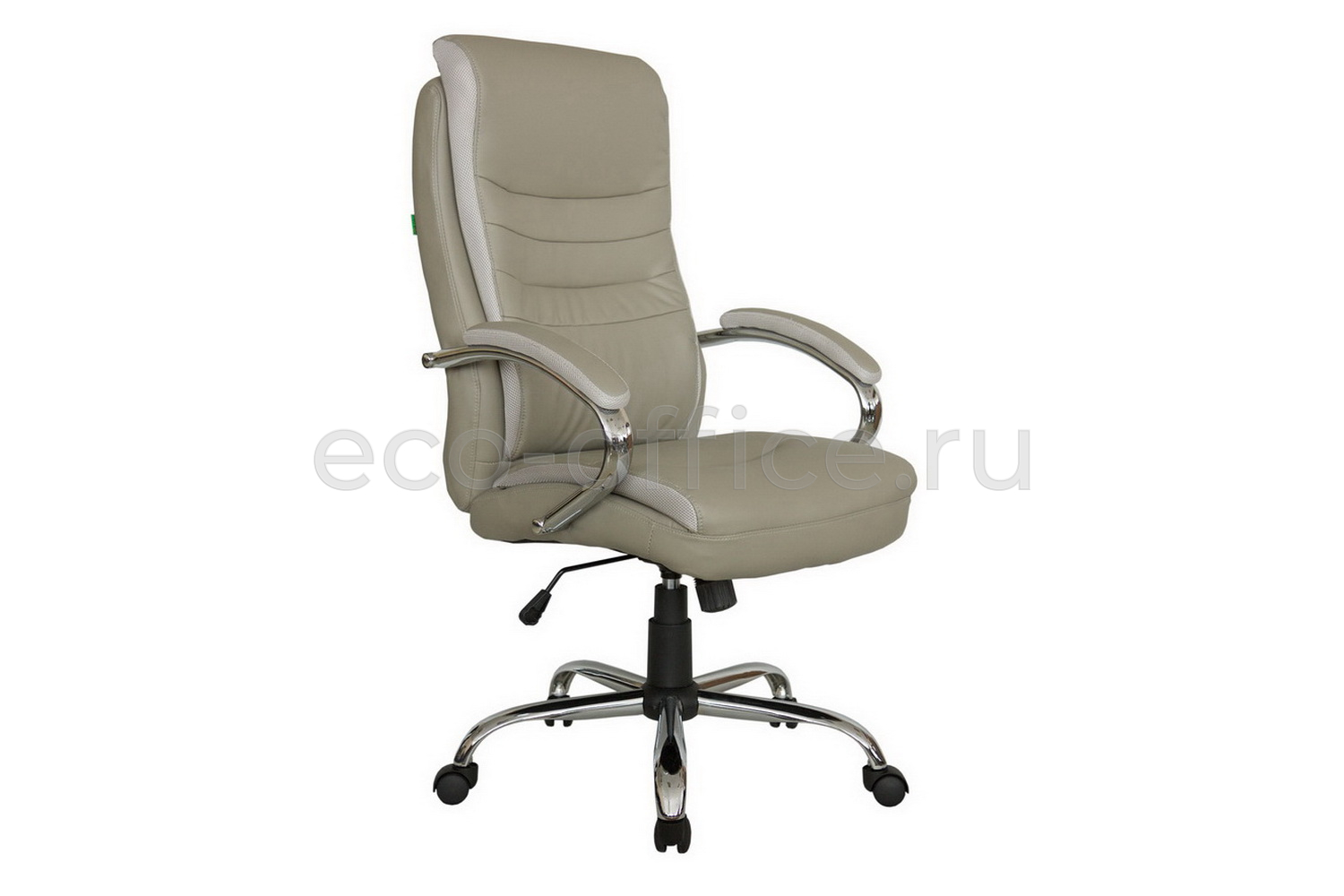Кресло руководителя RV Chair HOOP 9131 Серо-бежевая экокожа купить в Севастополе
