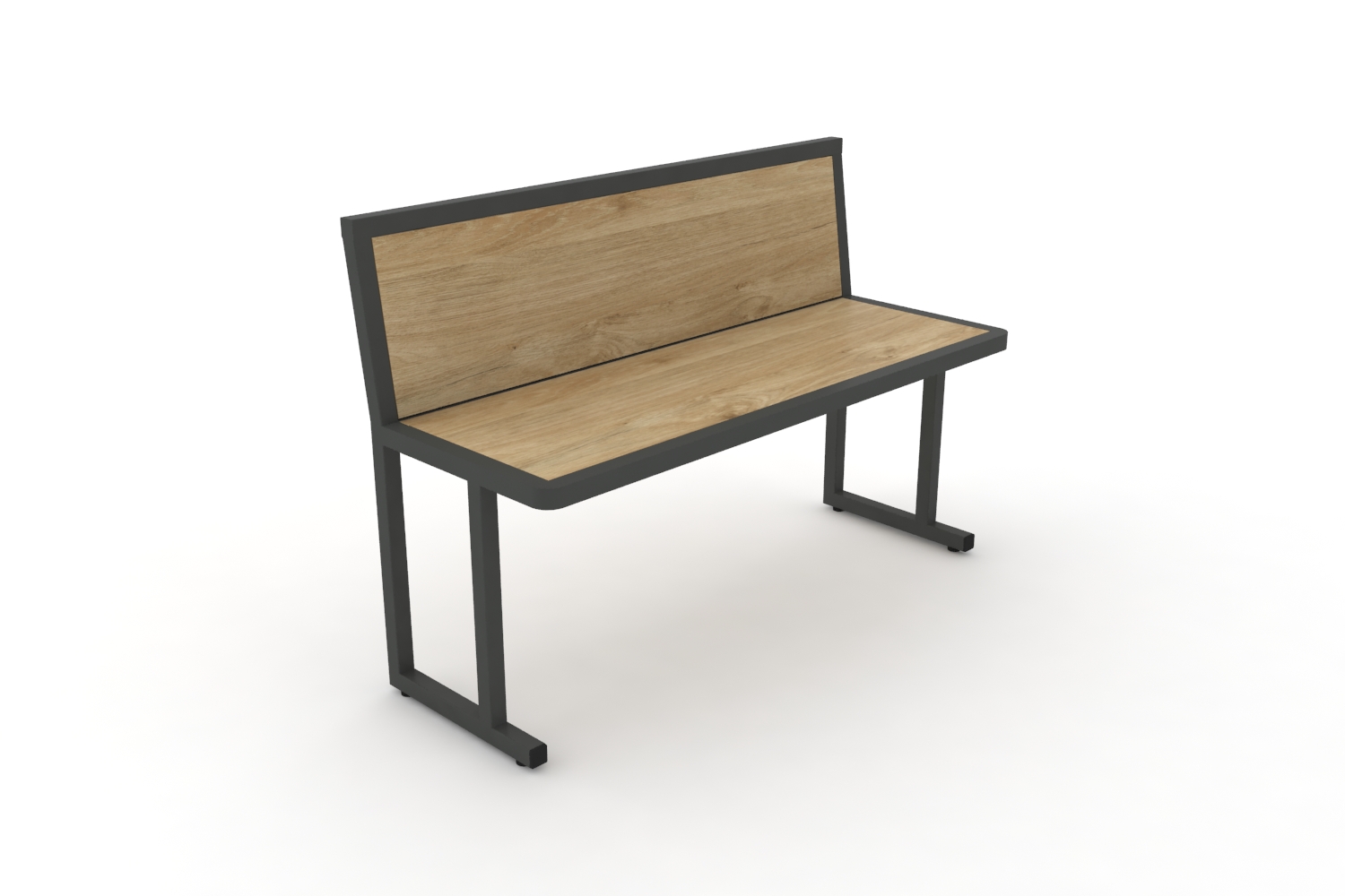 Скамья учебная двухместная DESK DK-1100L Тиквуд Светлый / Антрацит Металл  стоимость