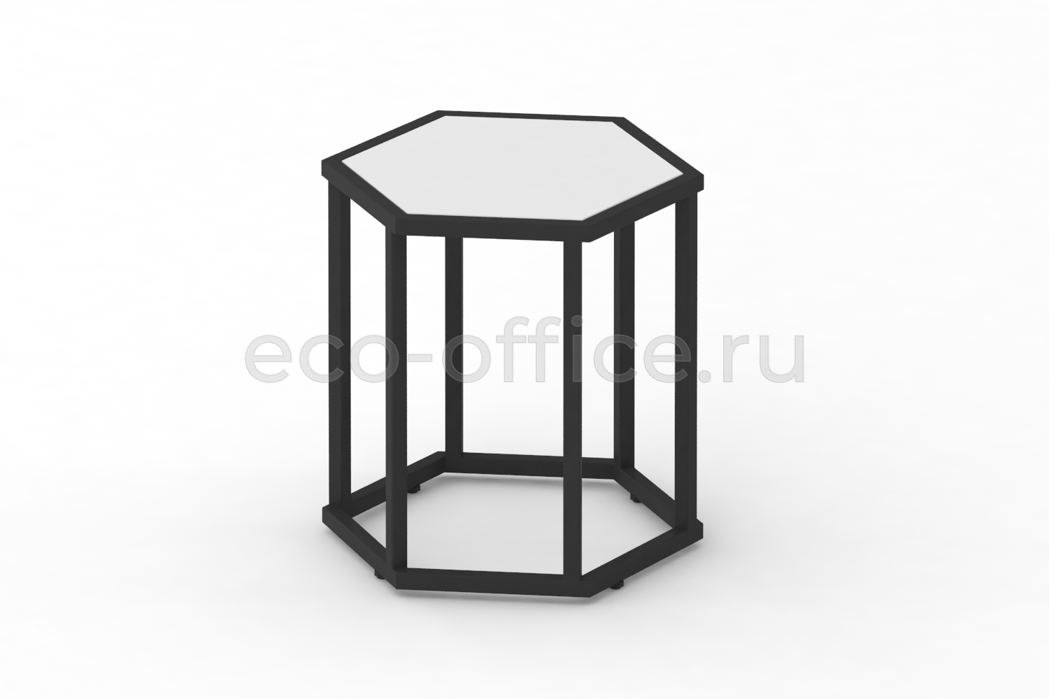 Стол журнальный HEX-450 Белый / Чёрный металл  стоимость