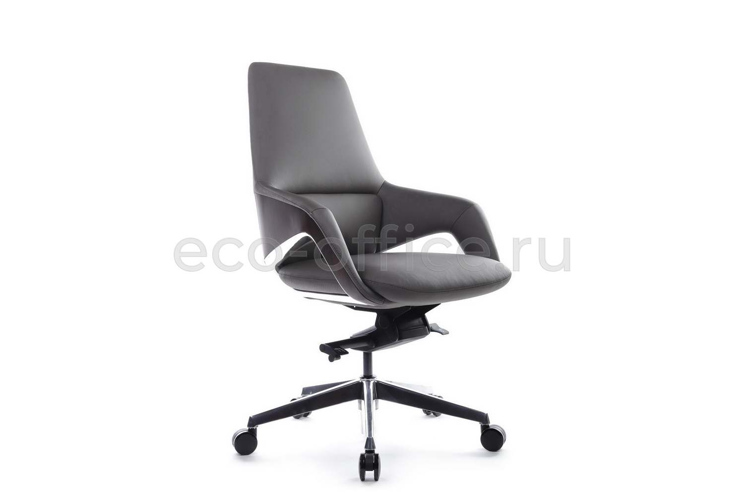 Кресло руководителя RV Design AURA-M FK005-B Антрацит кожа купить в Севастополе
