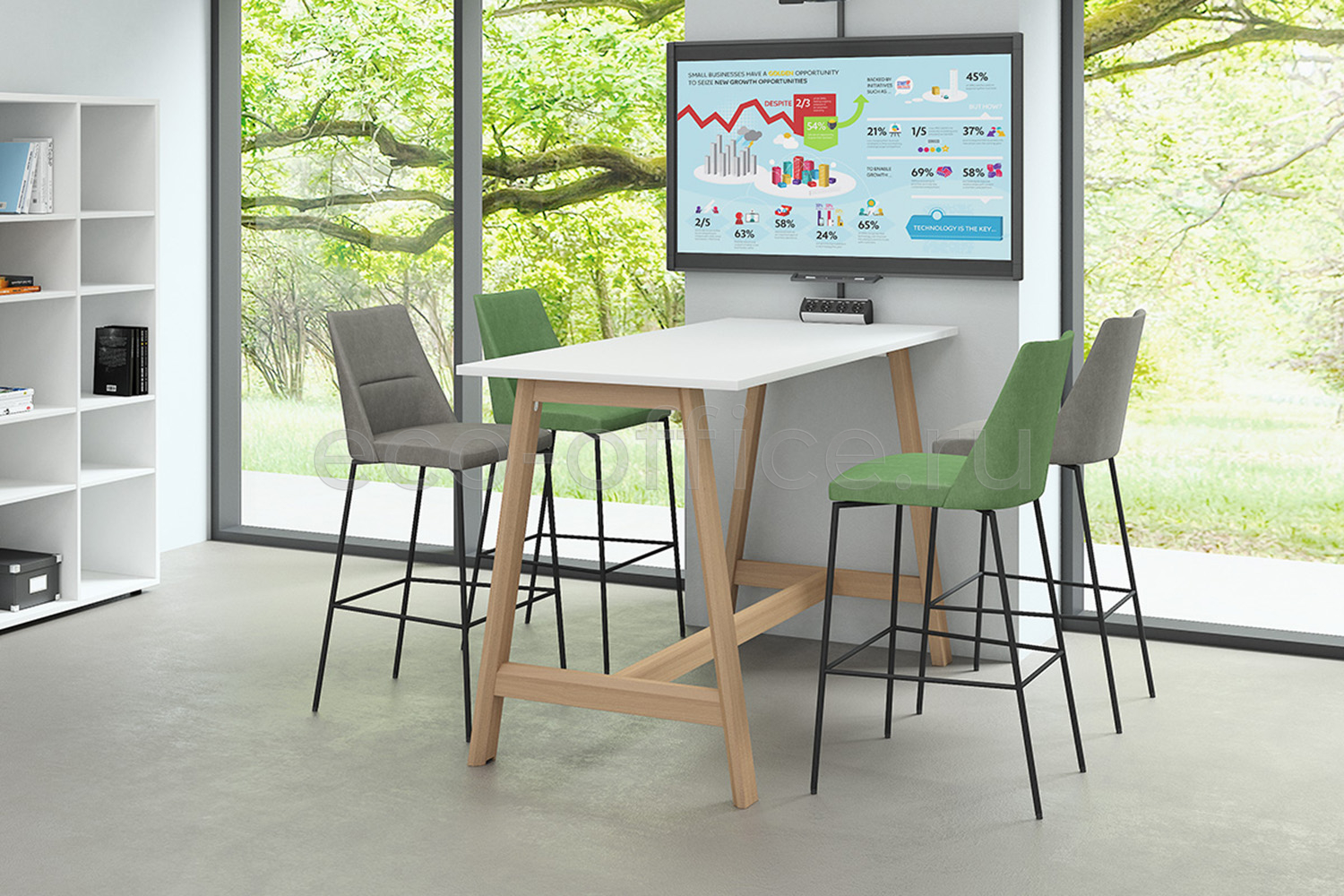Столы для переговоров ARTWOOD High Белый купить в Севастополе