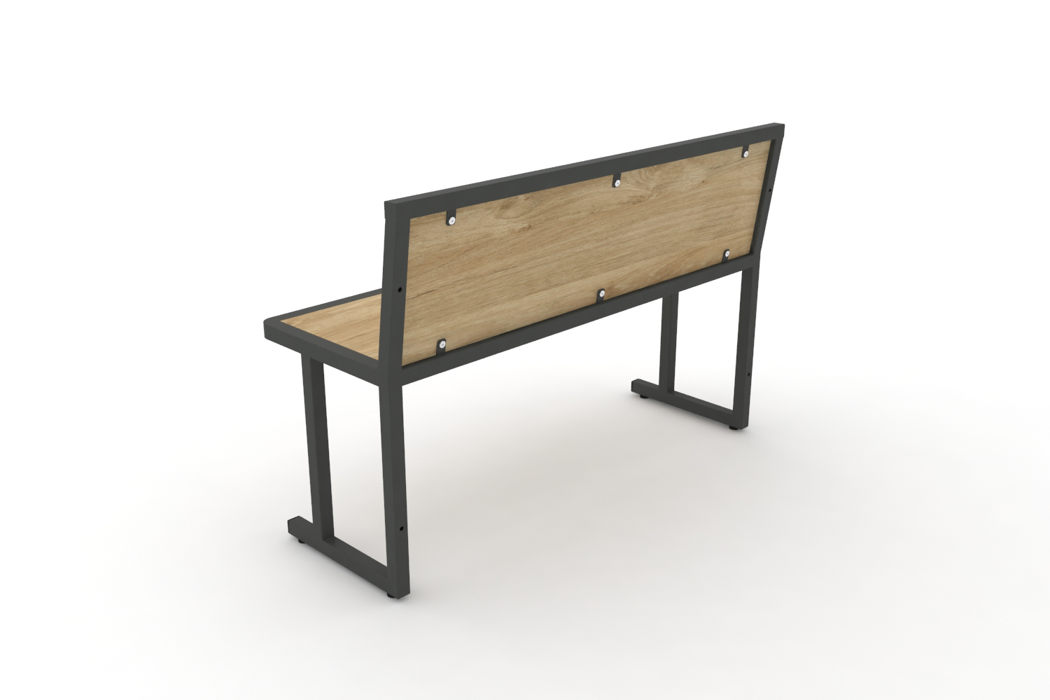 Скамья учебная двухместная DESK DK-1100L Тиквуд Светлый / Антрацит Металл  стоимость