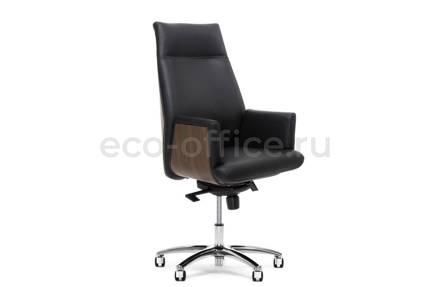 Кресло руководителя Profoffice ZEUS A Орех Чёрная кожа купить в Севастополе