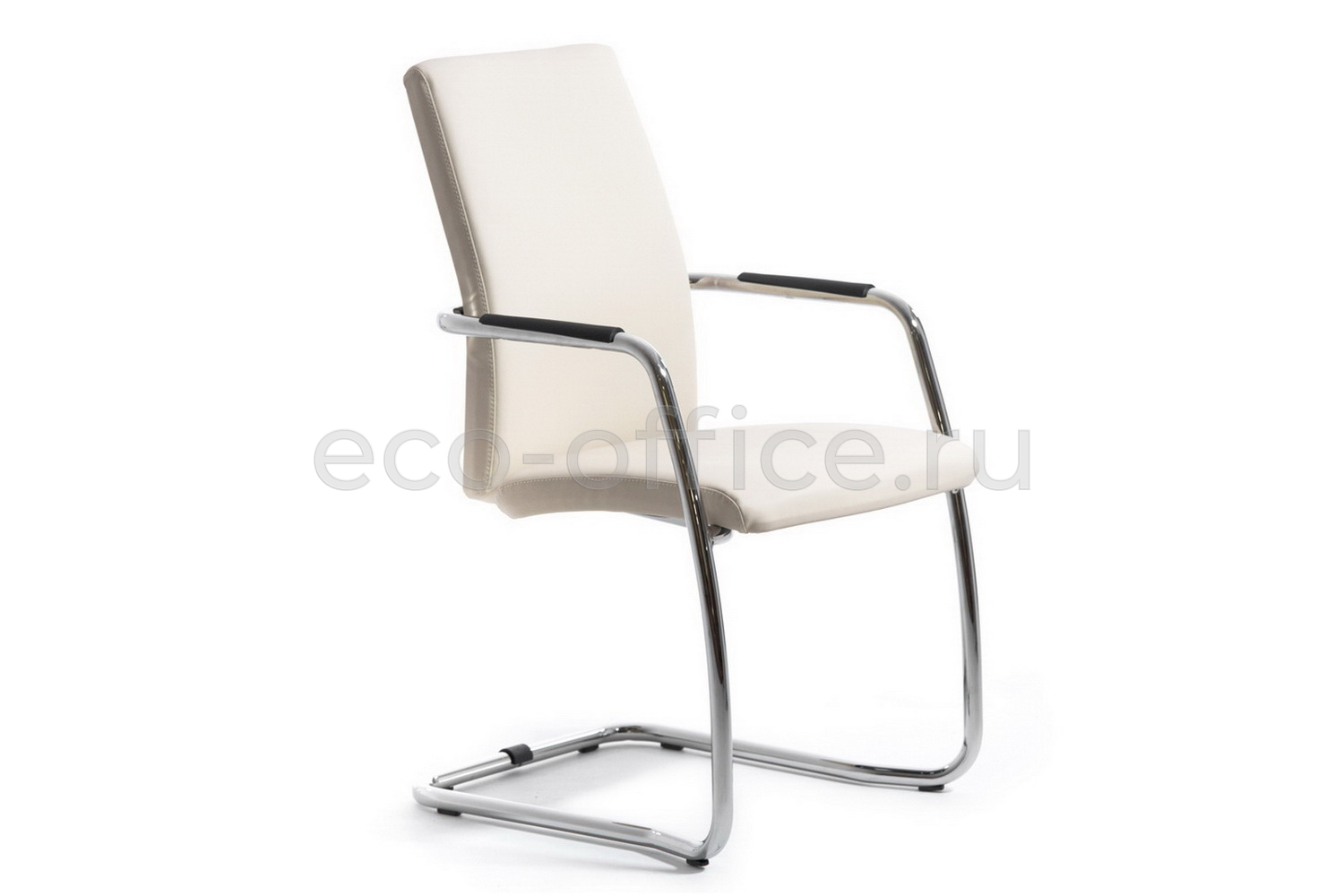 Конференц-кресло Profoffice WELL SEAT на полозьях Бежевая экокожа купить в Севастополе