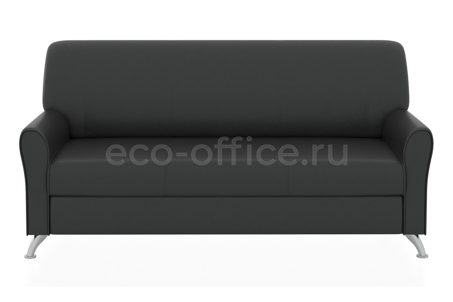 Трехместный диван ЕВРОПА экокожа Euroline 9100 Чёрный купить в Севастополе