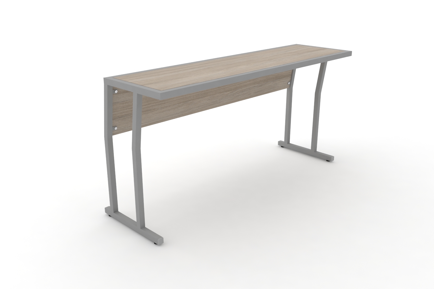 Стол учебный трехместный с царгой DESK DK-1500SP Дуб Аттик / Серый Металл  стоимость