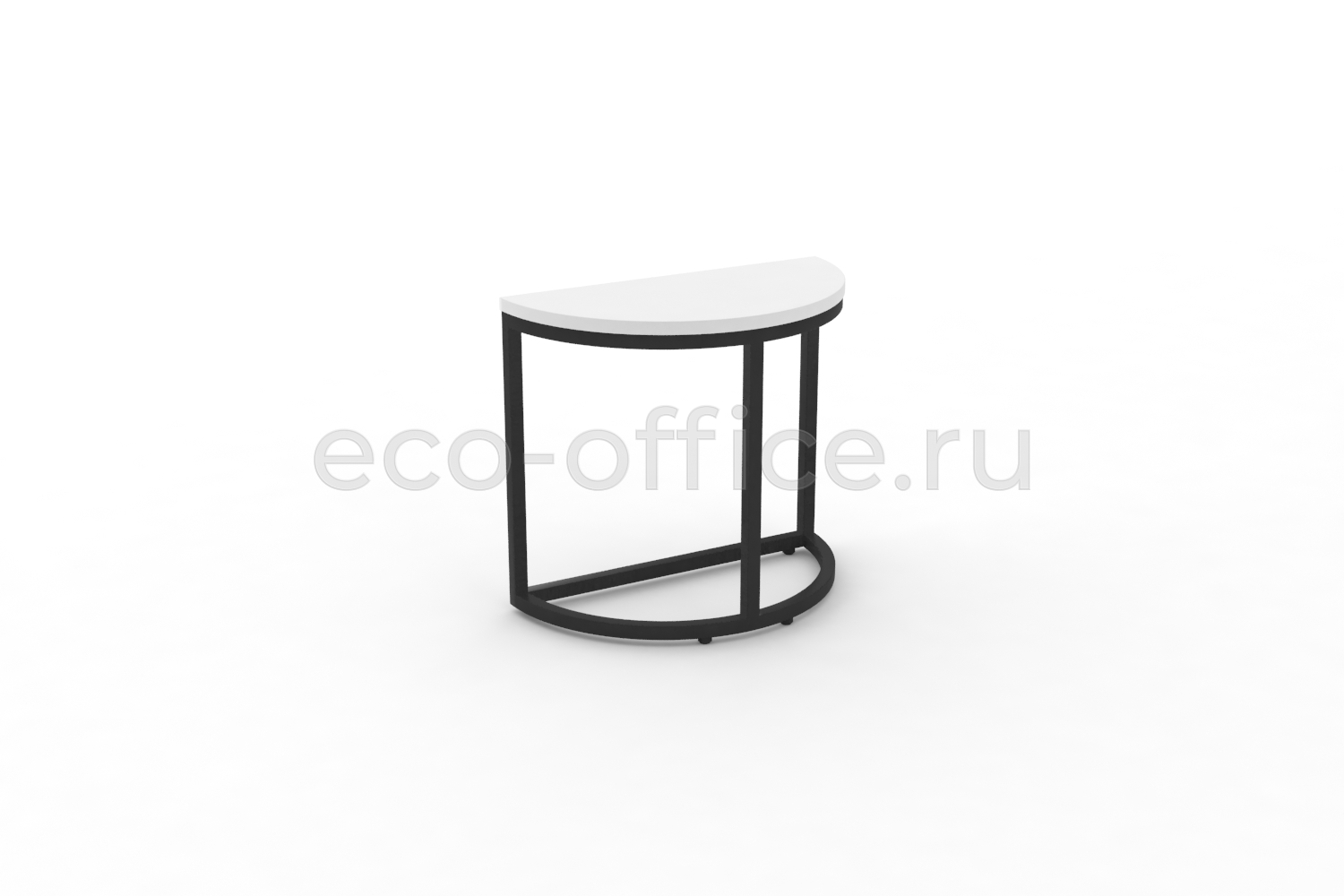 Стол журнальный SLICE-450 Белый Бриллиант / Чёрный металл купить в Севастополе