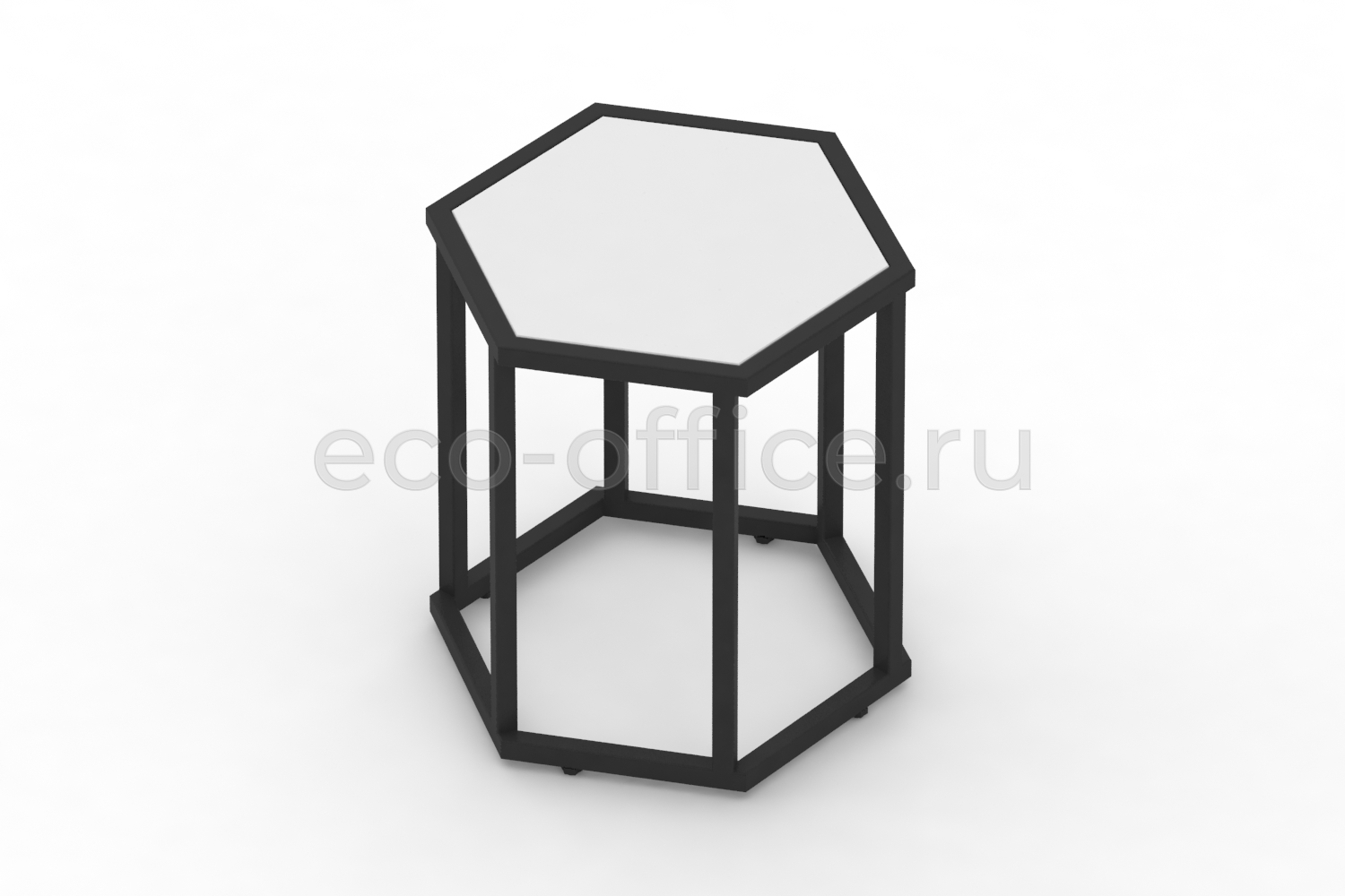 Стол журнальный HEX-450 Белый / Чёрный металл  стоимость