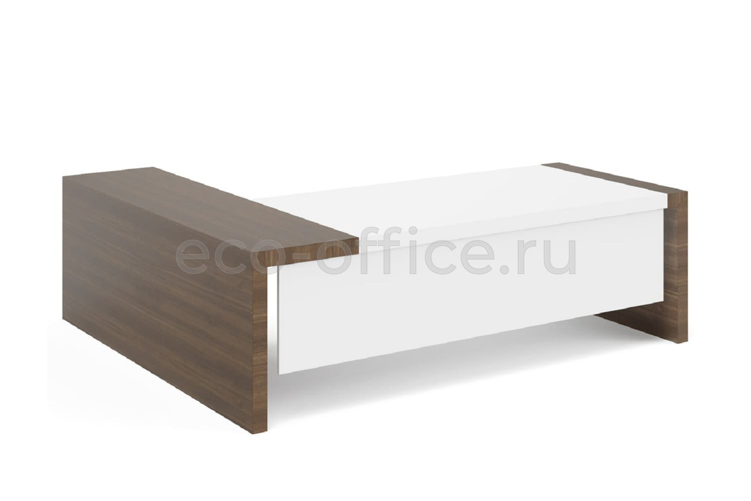 Стол письменный KYO Desk RH L 246+ KYO Front panel Орех / Белый купить в Севастополе