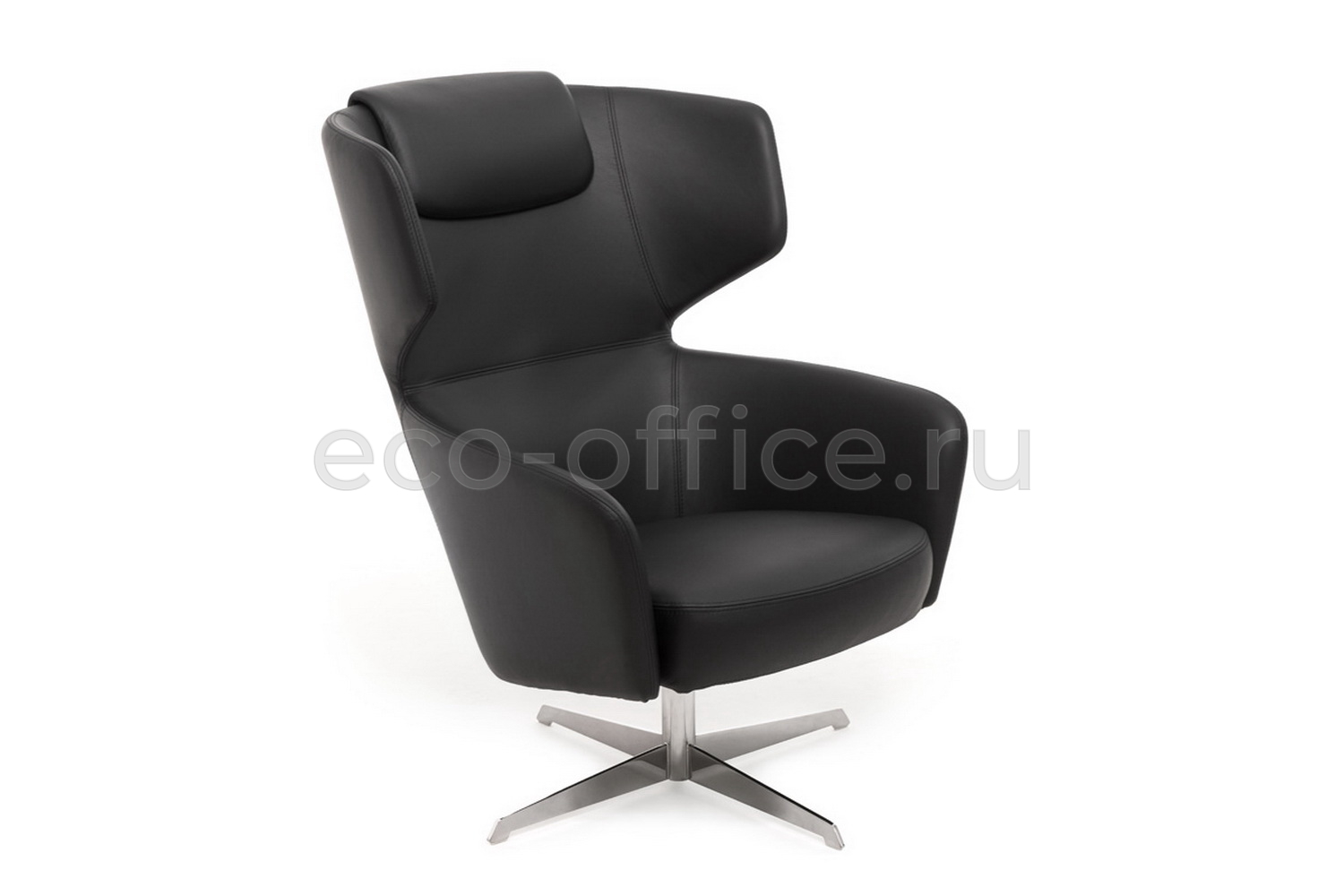 Кресло Profoffice VENTO High R7 Dakota Black Чёрная кожа купить в Севастополе