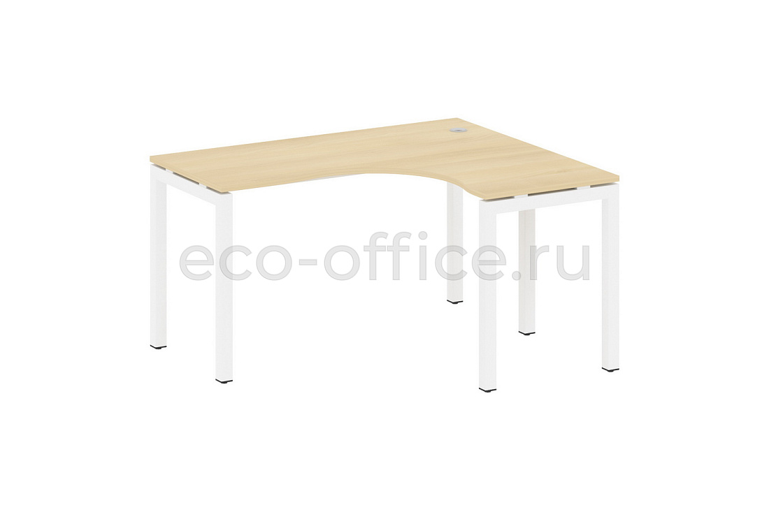 Стол криволинейный правый METAL SYSTEM QUATTRO 5x5 50БП.СА-3 Пр Акация Лорка / Белый металл купить в Севастополе