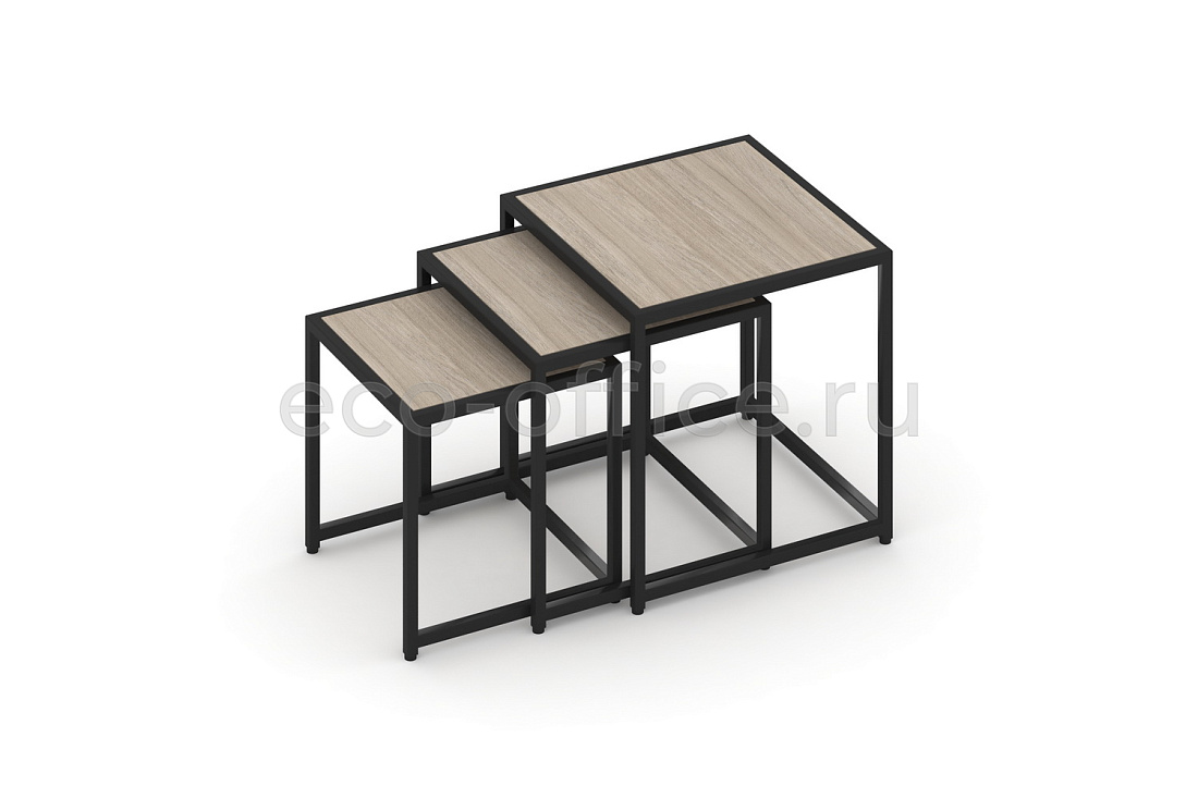 Стол журнальный LOFT VR.L-SJK-50 Дуб Аттик / Чёрный металл  стоимость