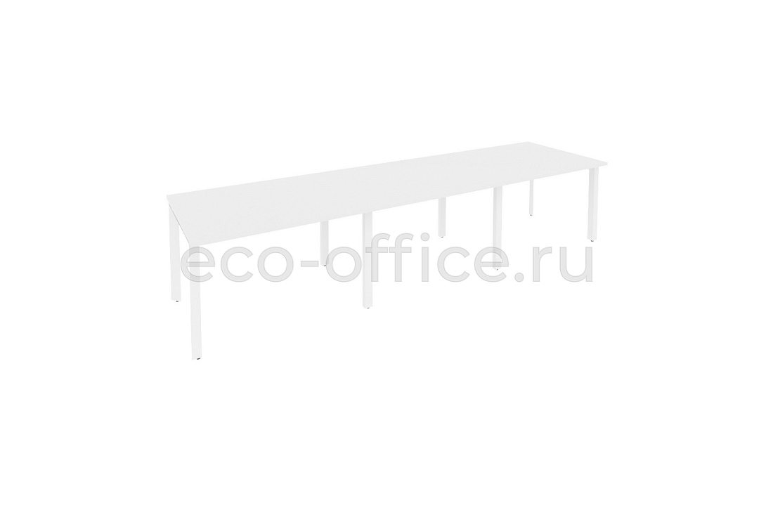 Стол переговорный (3 столешницы) ONIX O.MP-PRG-3.2 Белый Бриллиант / Белый металл  купить в Севастополе