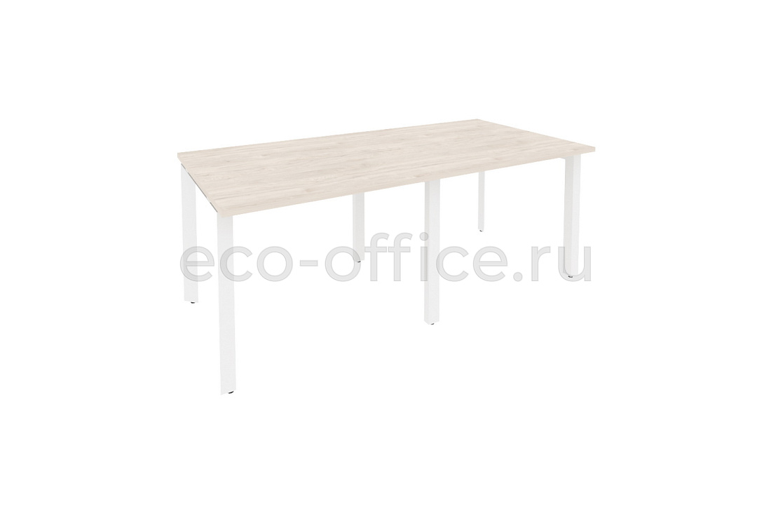 Стол переговорный (2 столешницы) ONIX O.MP-PRG-2.1 Денвер Светлый / Белый металл  купить в Севастополе