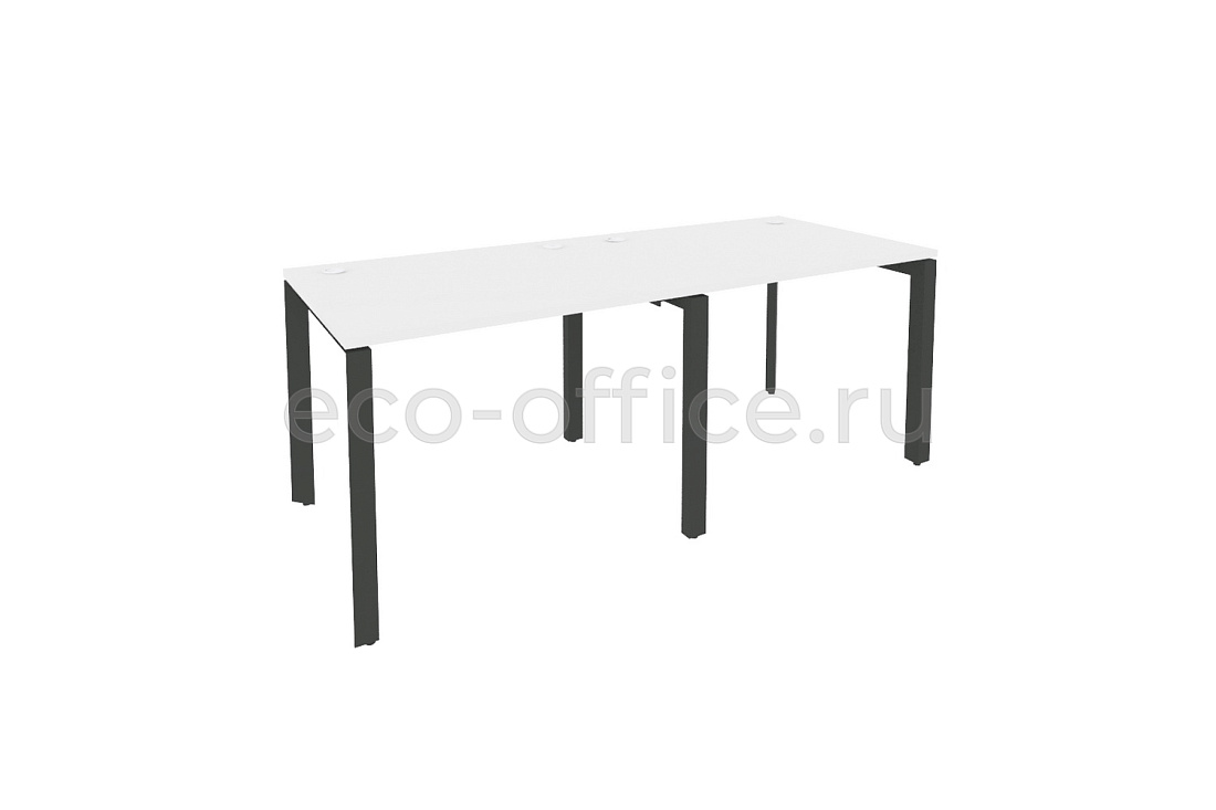 Рабочая станция на П-образном м/к ONIX O.MP-RS-2.1.8 Белый Бриллиант / Антрацит металл  купить в Севастополе