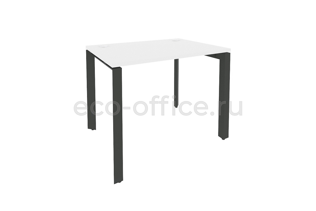 Стол рабочий на П-образном м/к ONIX O.MP-SP-1.7 Белый Бриллиант / Антрацит металл  купить в Севастополе