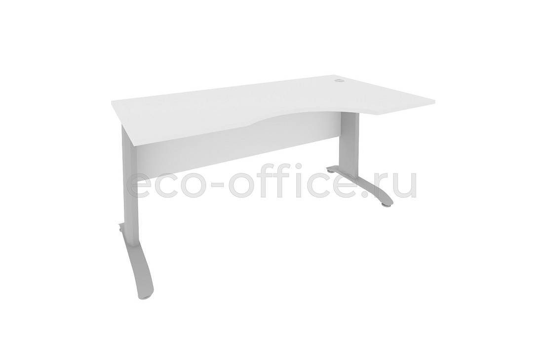 Стол криволинейный правый RIVA Metal ПЛ.СА-1 (R) Белый купить в Севастополе