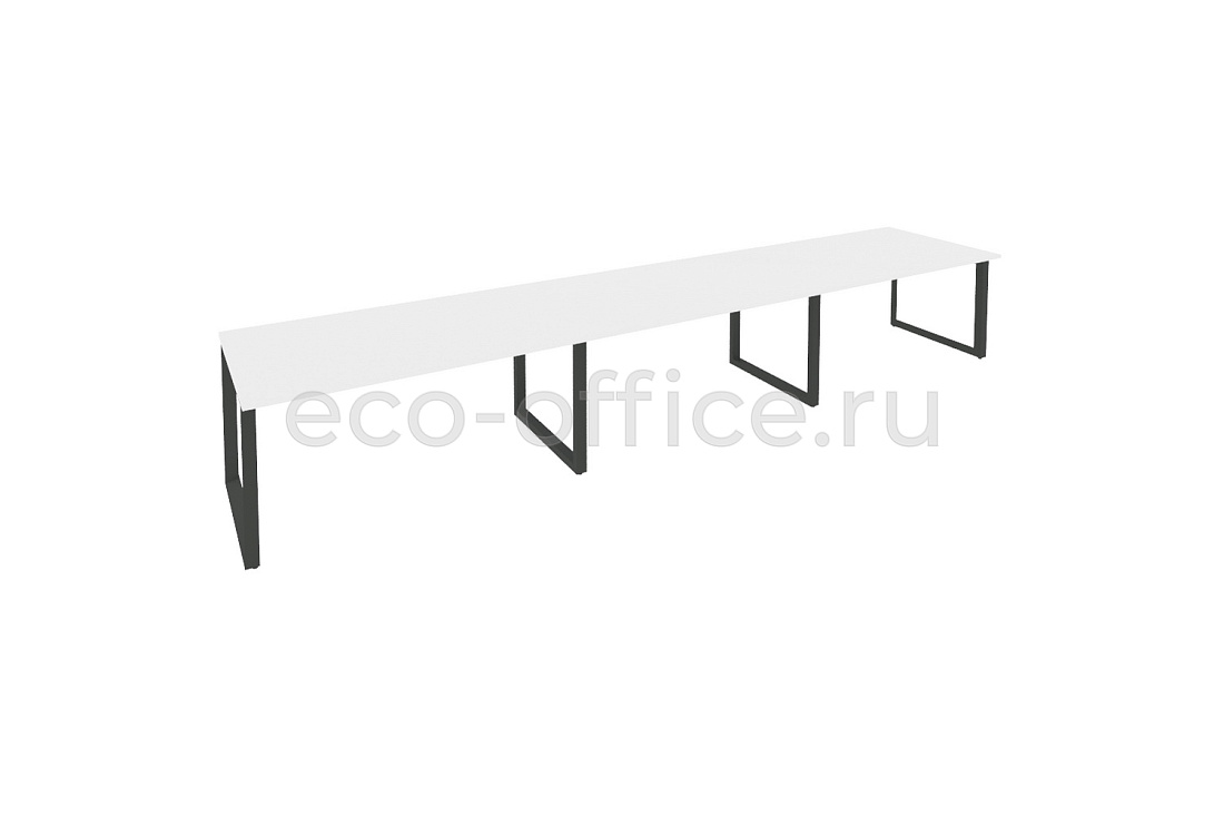 Стол переговорный (3 столешницы) ONIX O.MO-PRG-3.4 Белый Бриллиант / Антрацит металл  купить в Севастополе
