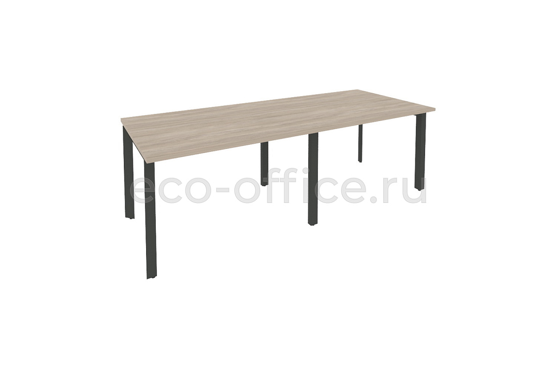 Стол переговорный (2 столешницы) ONIX O.MP-PRG-2.2 Дуб Аттик / Антрацит металл  купить в Севастополе