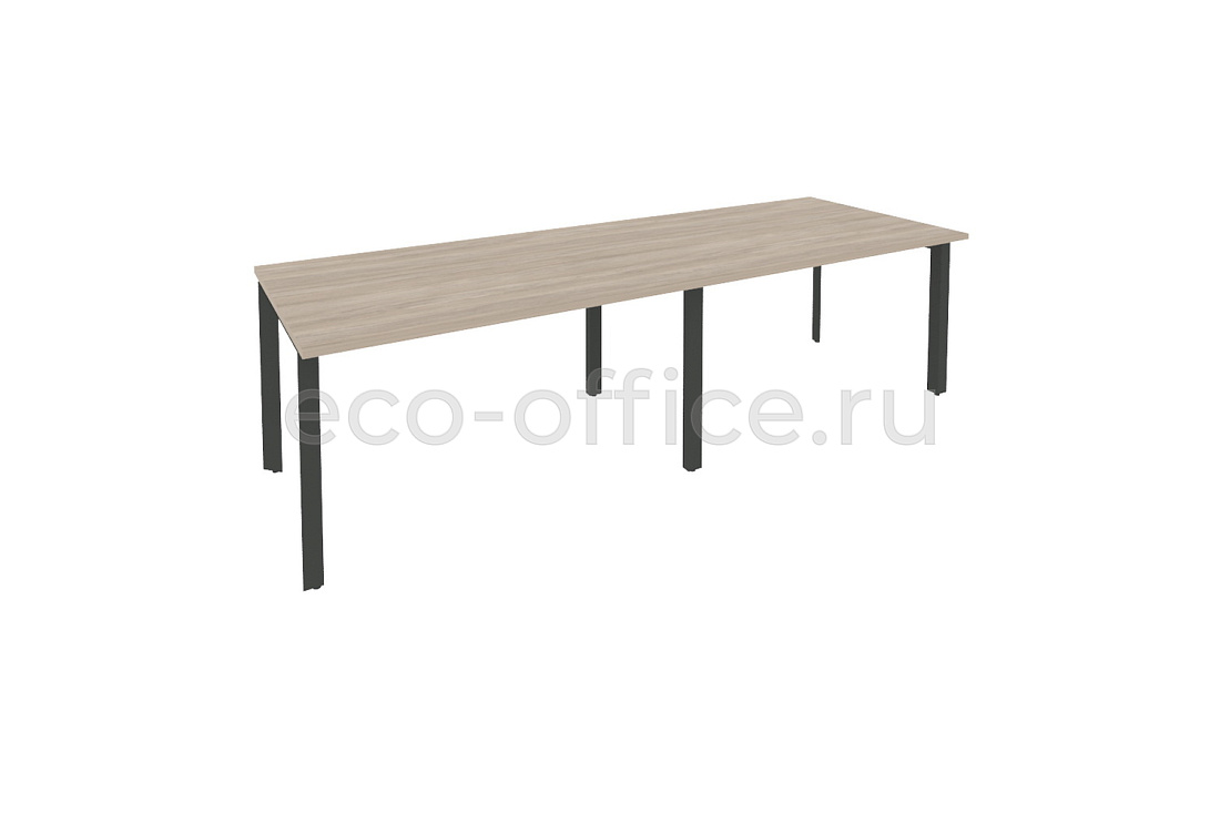Стол переговорный (2 столешницы) ONIX O.MP-PRG-2.3 Дуб Аттик / Антрацит металл  купить в Севастополе