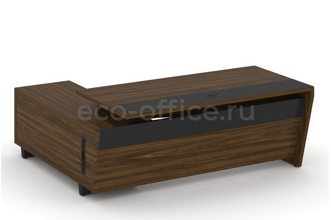 Стол руководителя с опорной тумбой CORNER COR.SRT-20(R) Орех Лоренцо купить в Севастополе