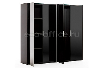 Шкаф для бумаг + гардероб GALA LIB4/899 + LIBW/899 + LIBSH/899 BLACK GLASS купить в Севастополе