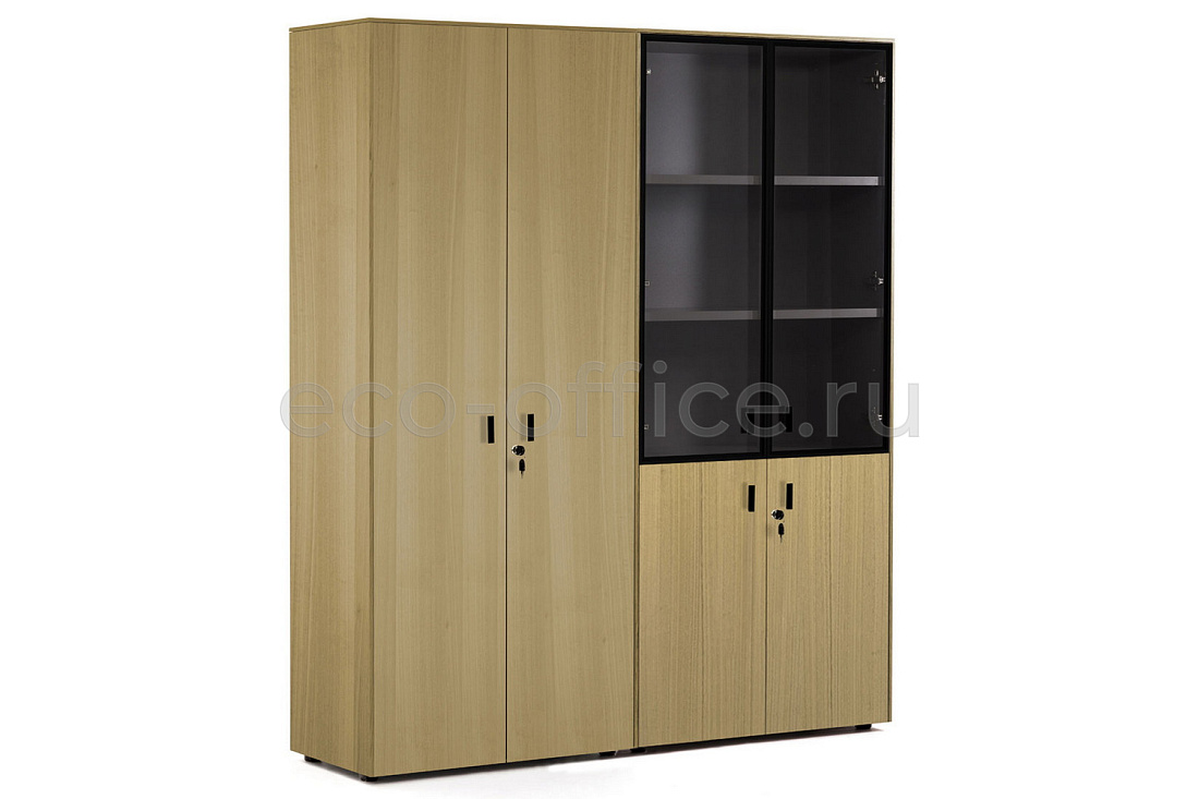 Шкаф комби + для бумаг ENZO 109 726 ECL-L 01 Эвкалипт Светлый / Чёрный металл  стоимость