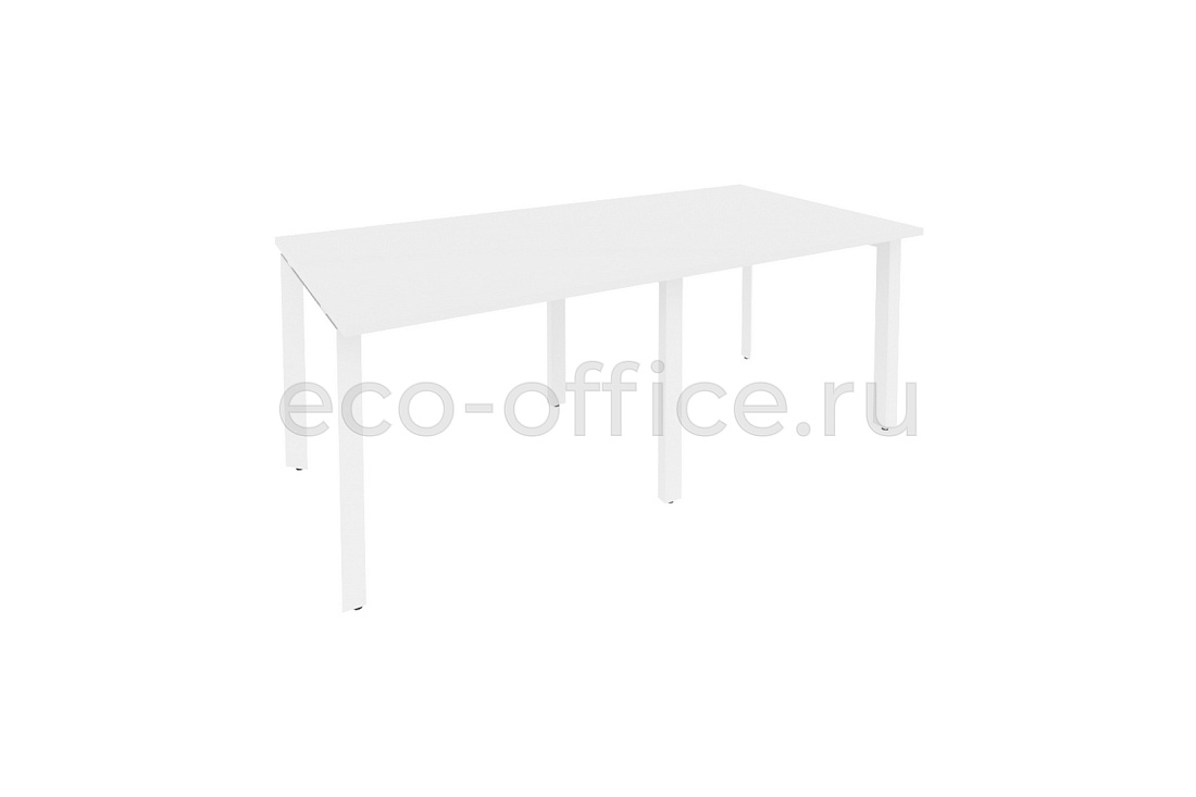 Стол переговорный (2 столешницы) ONIX O.MP-PRG-2.1 Белый Бриллиант / Белый металл  купить в Севастополе