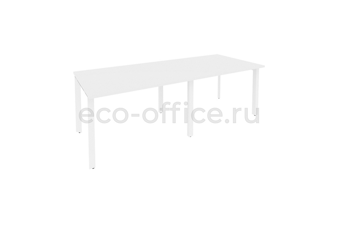 Стол переговорный (2 столешницы) ONIX O.MP-PRG-2.2 Белый Бриллиант / Белый металл  купить в Севастополе
