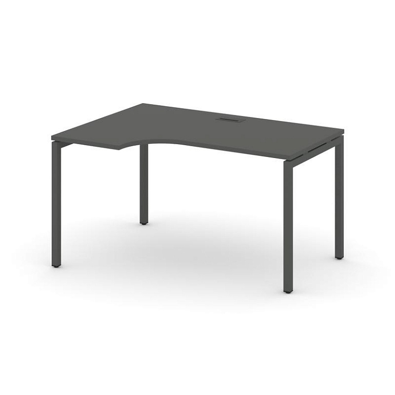стол рабочий эргоном. style project sn-4p.spa-002(l) антрацит/металл антрацит фото