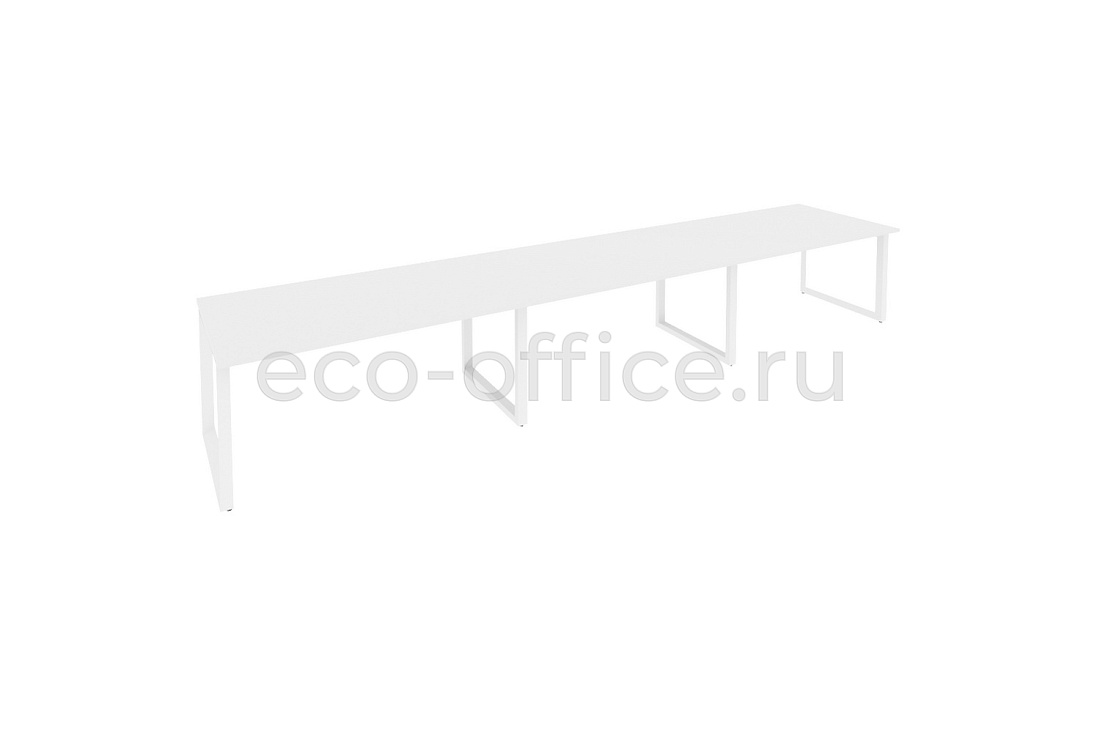 Стол переговорный (3 столешницы) ONIX O.MO-PRG-3.4 Белый Бриллиант / Белый металл  купить в Севастополе