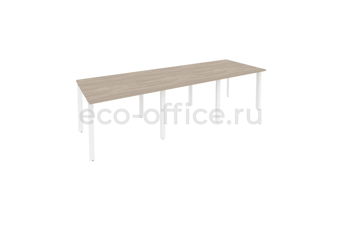 Стол переговорный (3 столешницы) ONIX O.MP-PRG-3.1 Дуб Аттик / Белый металл  купить в Севастополе