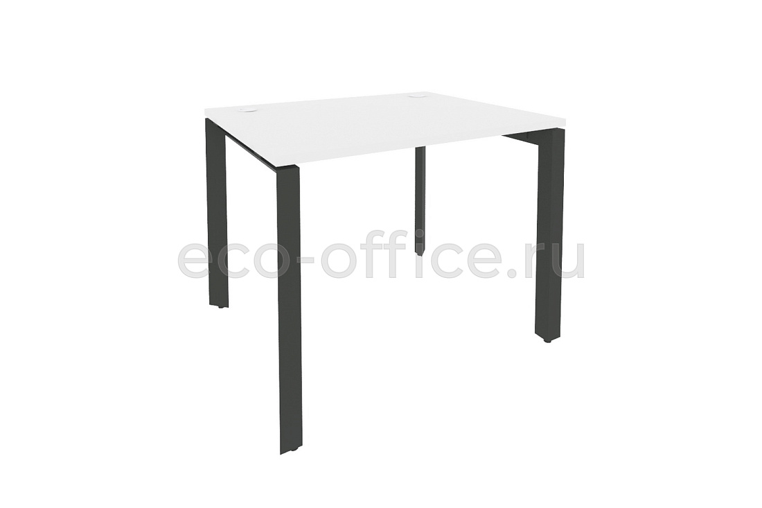 Стол рабочий на П-образном м/к ONIX O.MP-SP-1.8 Белый Бриллиант / Антрацит металл  купить в Севастополе