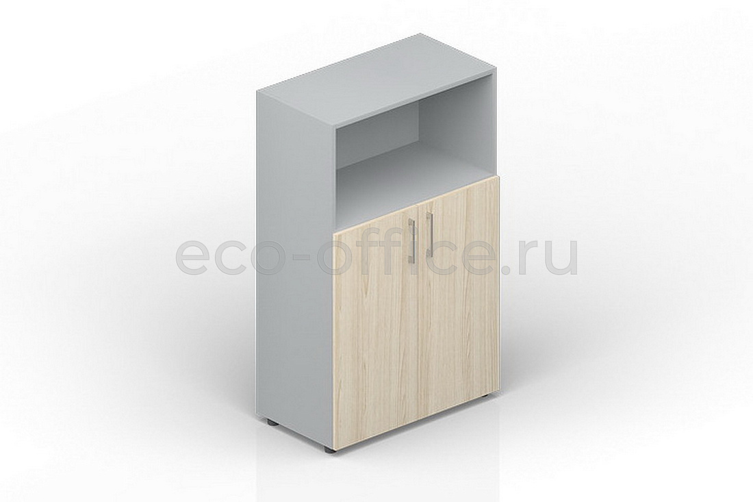 Шкаф для документов средний EMMS568 Светлый дуб / Белый  стоимость