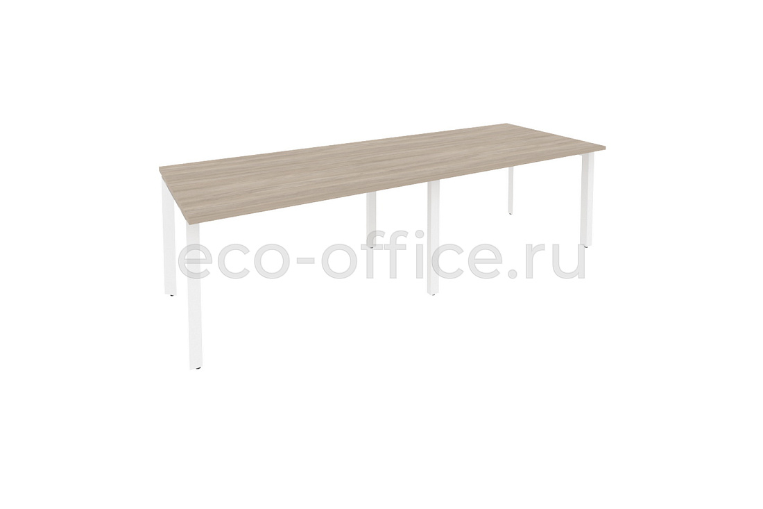 Стол переговорный (2 столешницы) ONIX O.MP-PRG-2.3 Дуб Аттик / Белый металл  купить в Севастополе
