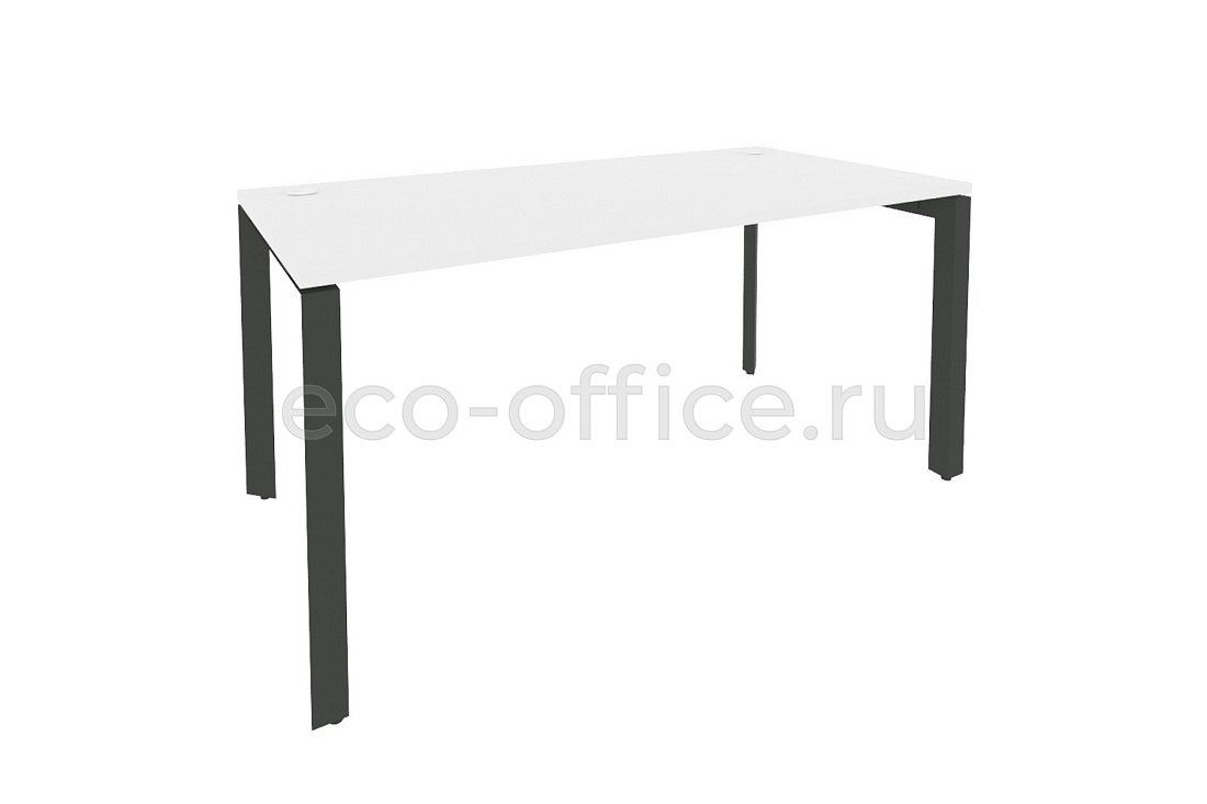 Стол рабочий на П-образном м/к ONIX O.MP-SP-4.8 Белый Бриллиант / Антрацит металл  купить в Севастополе