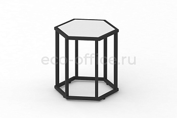 Стол журнальный HEX-450 Белый / Чёрный металл купить в Севастополе