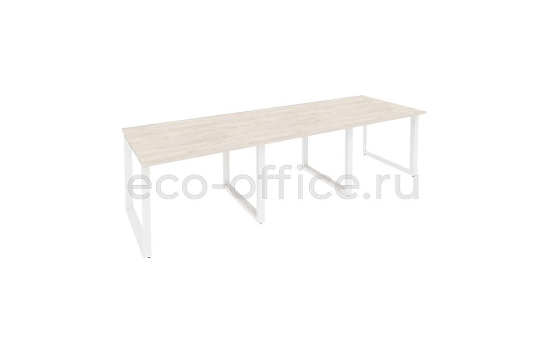 Стол переговорный (3 столешницы) ONIX O.MO-PRG-3.1 Денвер Светлый / Белый металл  купить в Севастополе