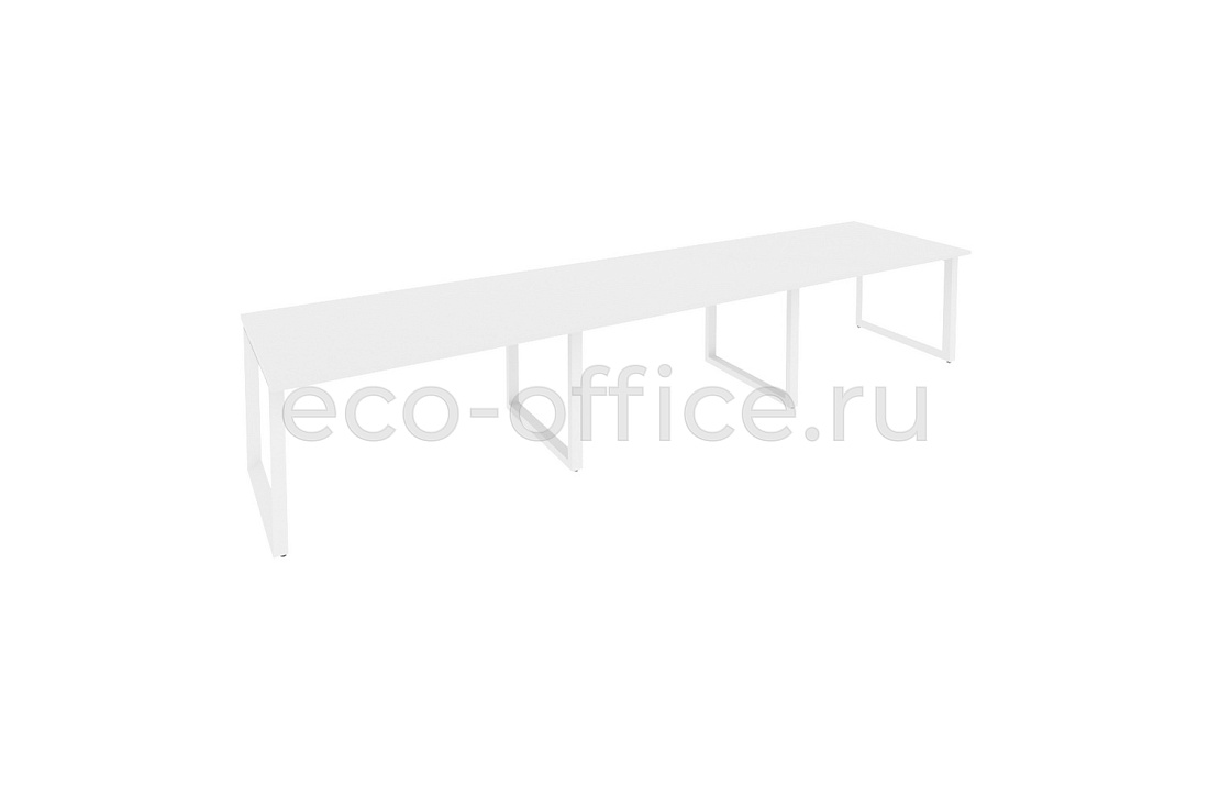 Стол переговорный (3 столешницы) ONIX O.MO-PRG-3.3 Белый Бриллиант / Белый металл  купить в Севастополе