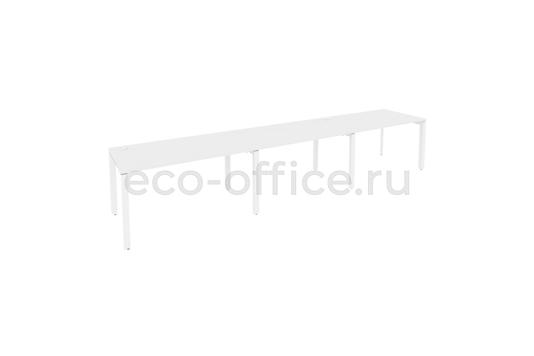Рабочая станция на П-образном м/к ONIX O.MP-RS-3.3.8 Белый Бриллиант / Белый металл  купить в Севастополе
