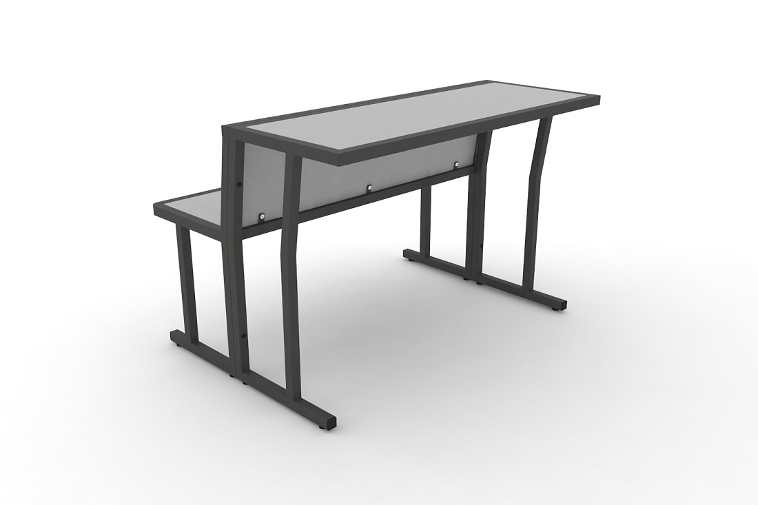 Комплект учебный скамья со столом DESK DKN-1500LS Серый / Антрацит металл  стоимость
