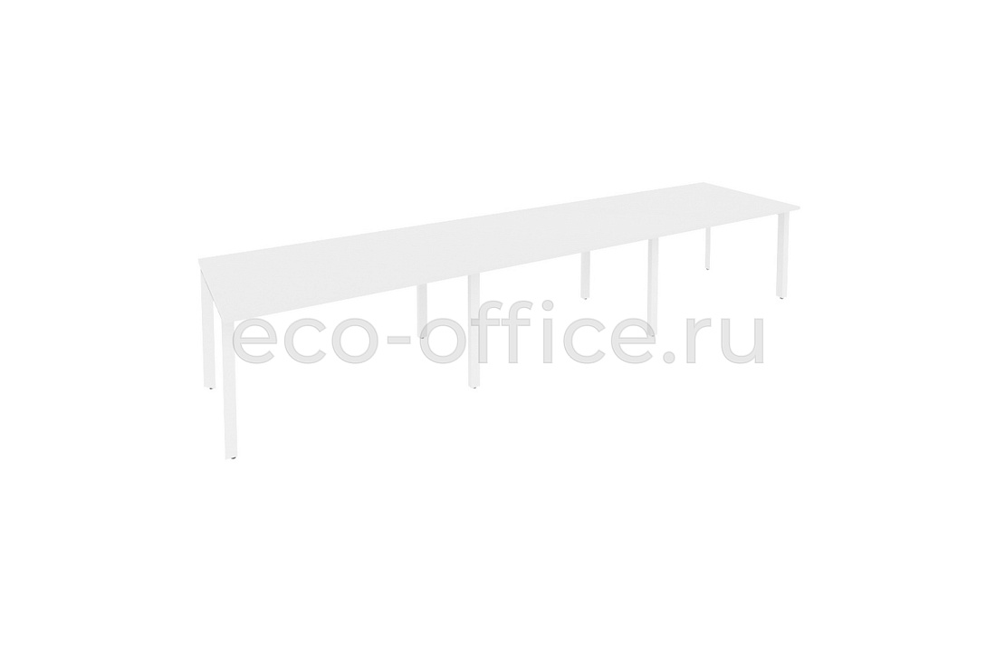Стол переговорный (3 столешницы) ONIX O.MP-PRG-3.3 Белый Бриллиант / Белый металл  купить в Севастополе