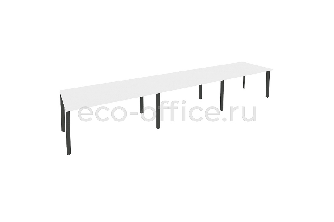 Стол переговорный (3 столешницы) ONIX O.MP-PRG-3.4 Белый Бриллиант / Антрацит металл  купить в Севастополе