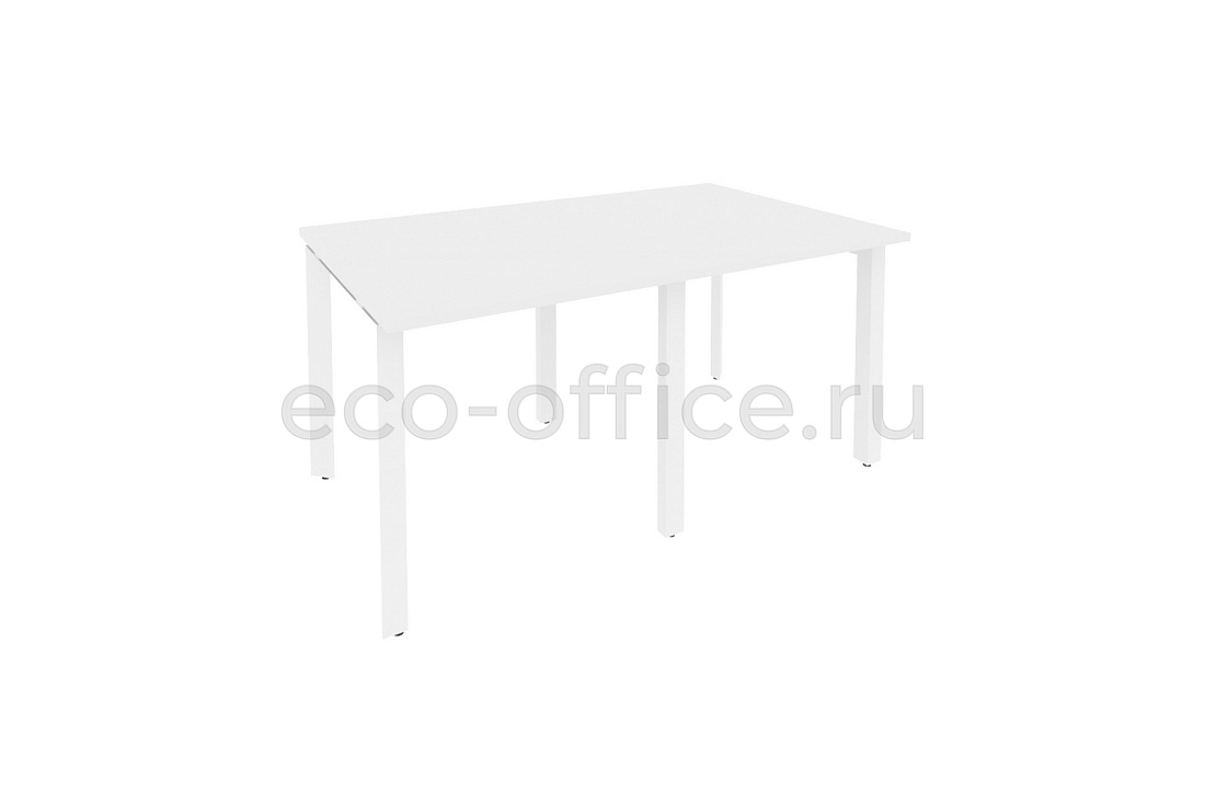 Стол переговорный (2 столешницы) ONIX O.MP-PRG-2.0 Белый Бриллиант / Белый металл  купить в Севастополе
