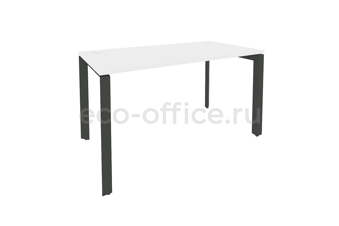 Стол рабочий на П-образном м/к ONIX O.MP-SP-3.7 Белый Бриллиант / Антрацит металл  купить в Севастополе